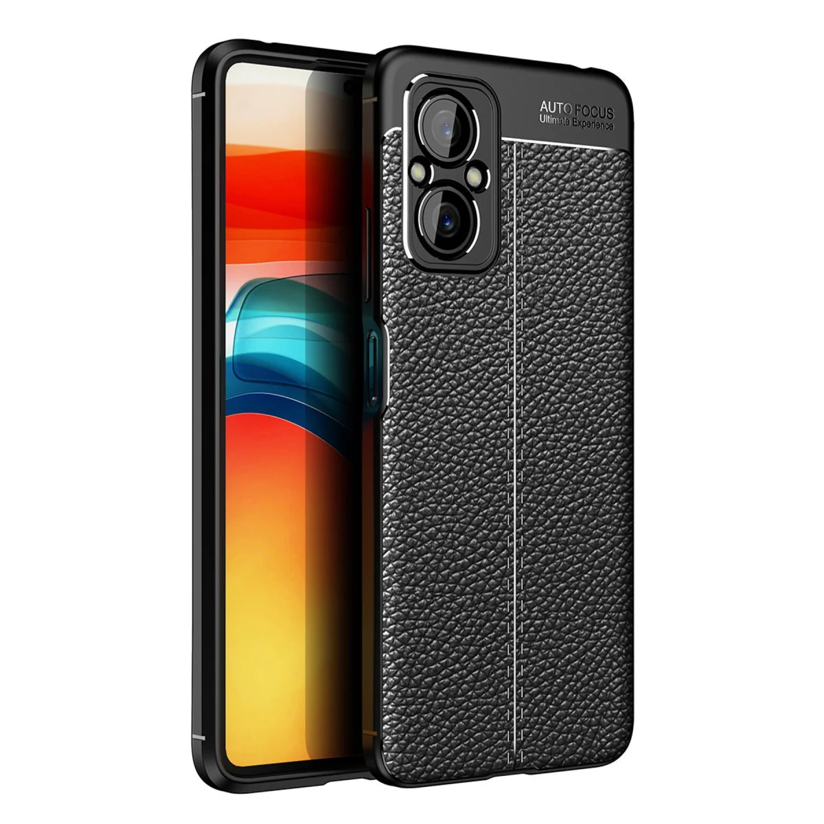 M5 Kılıf Auto Focus Siyah – TPU Deri Dokulu Ultra Hafif Silikon Koruma