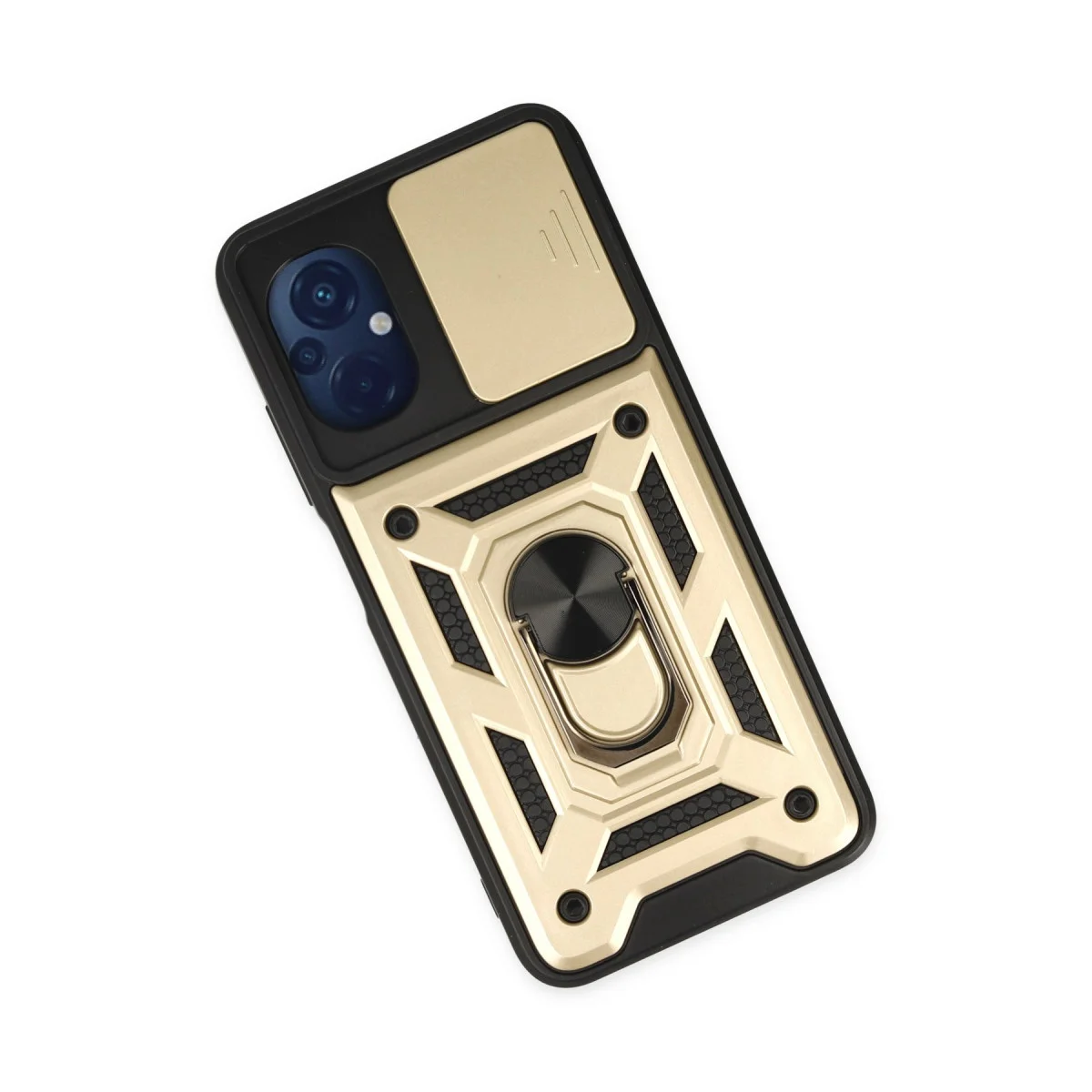 M5 Kılıf Pars Lens Yüzüklü Silikon Kılıf - Gold