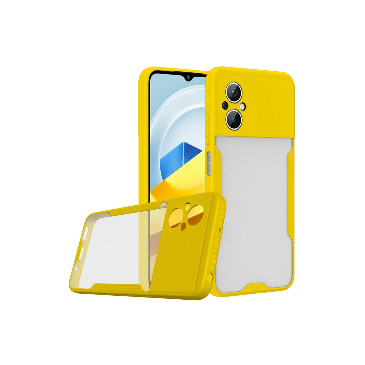 M5 Platin Silikon Kılıf - TPU & Fiber Karışımı - Şık ve Dayanıklı Telefon Kılıfı (Sarı)