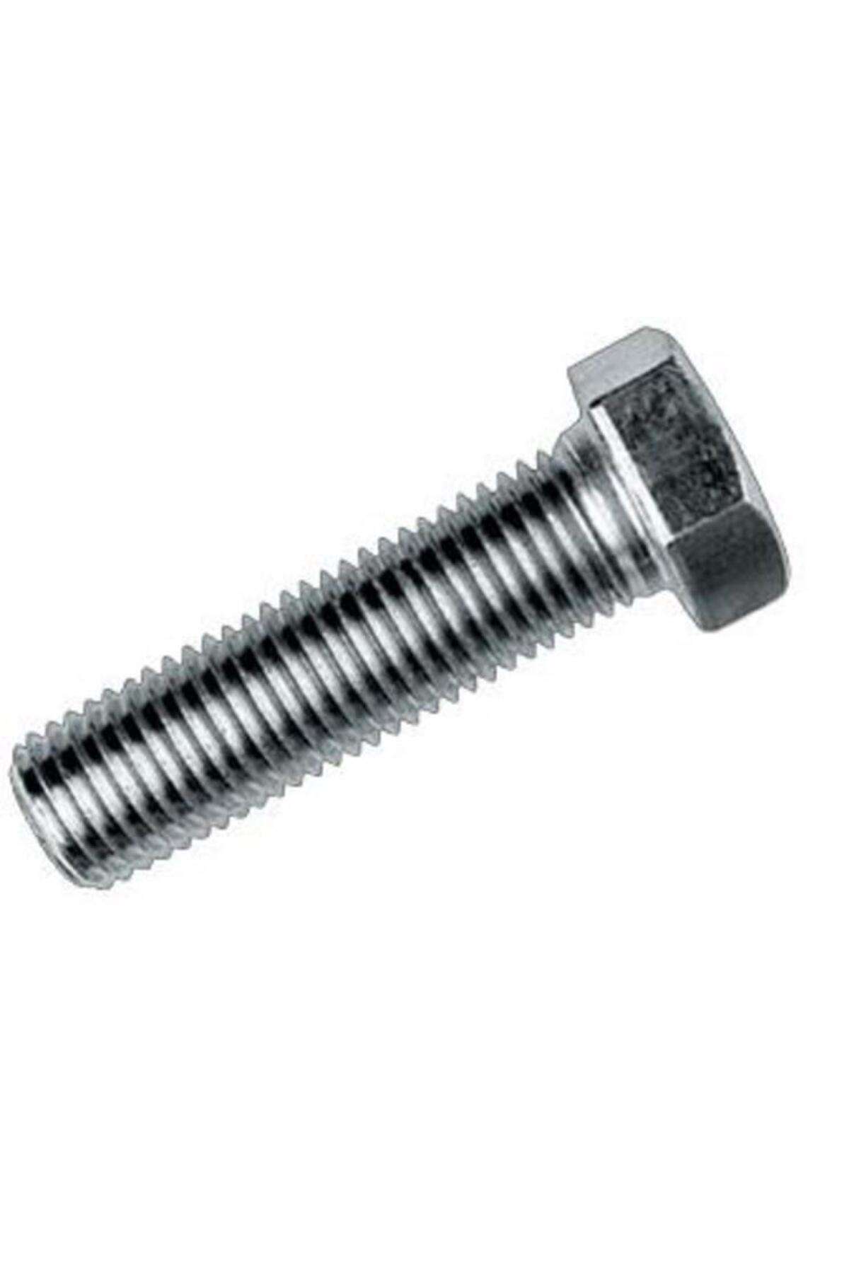 M5X50 Civata DIN 933 8,8 Beyaz Tam Paso (10 Adet)