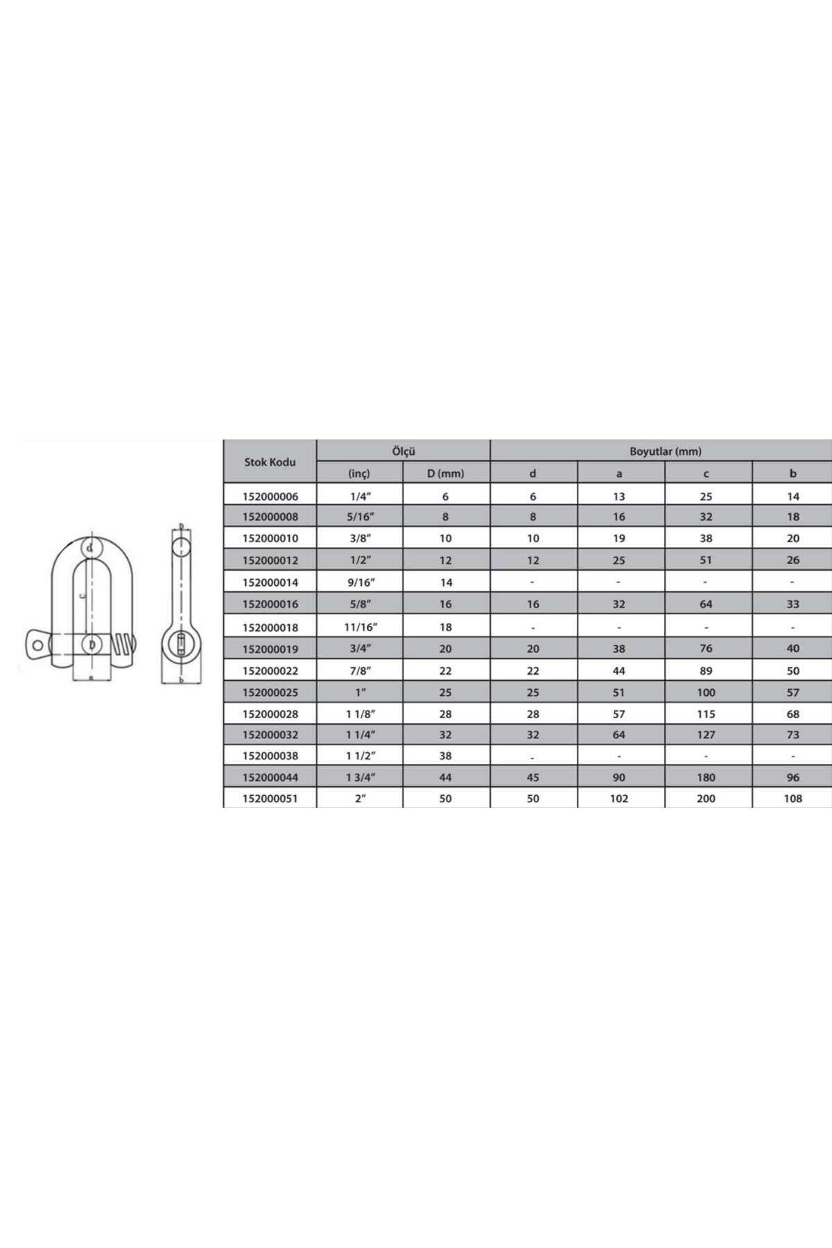 Nezade Store M6 Zincir Kilidi 1/4 ( 4 Adet )