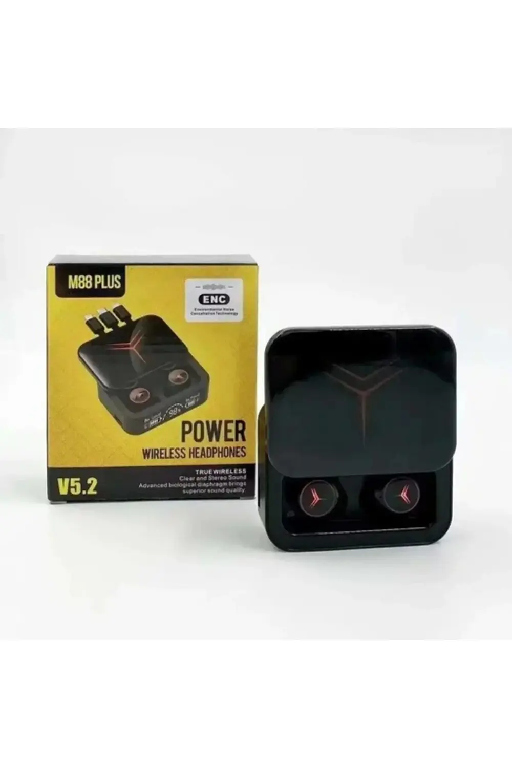 M88 Plus Şarj Göstergeli Powerbank Özellikli Dahili Kablolu Bueto