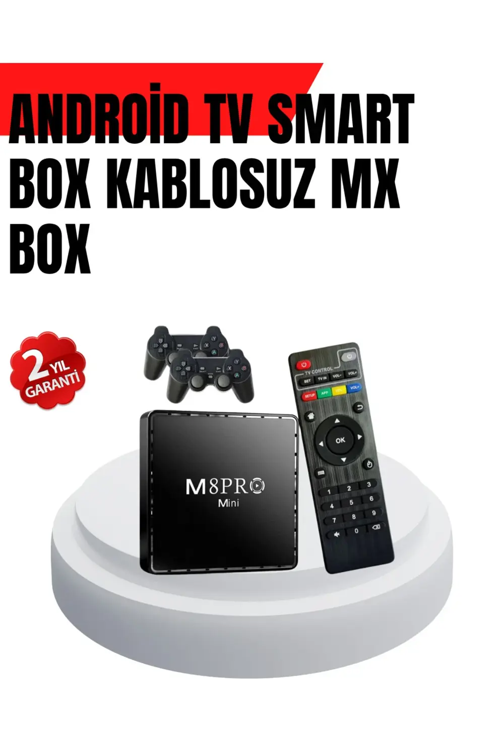 M8Pro 2GB RAM + 64GB Retro Oyunlu TV Box