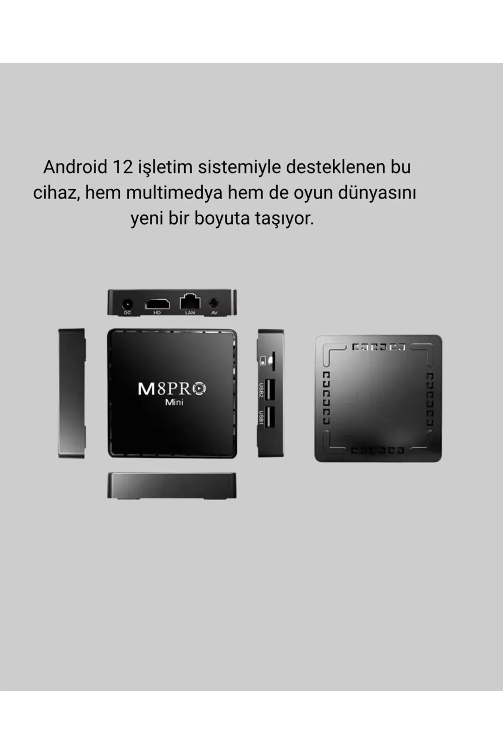 M8Pro Mini 2 10K Android TV Box – Oyun Konsolu ve Akıllı Medya Me