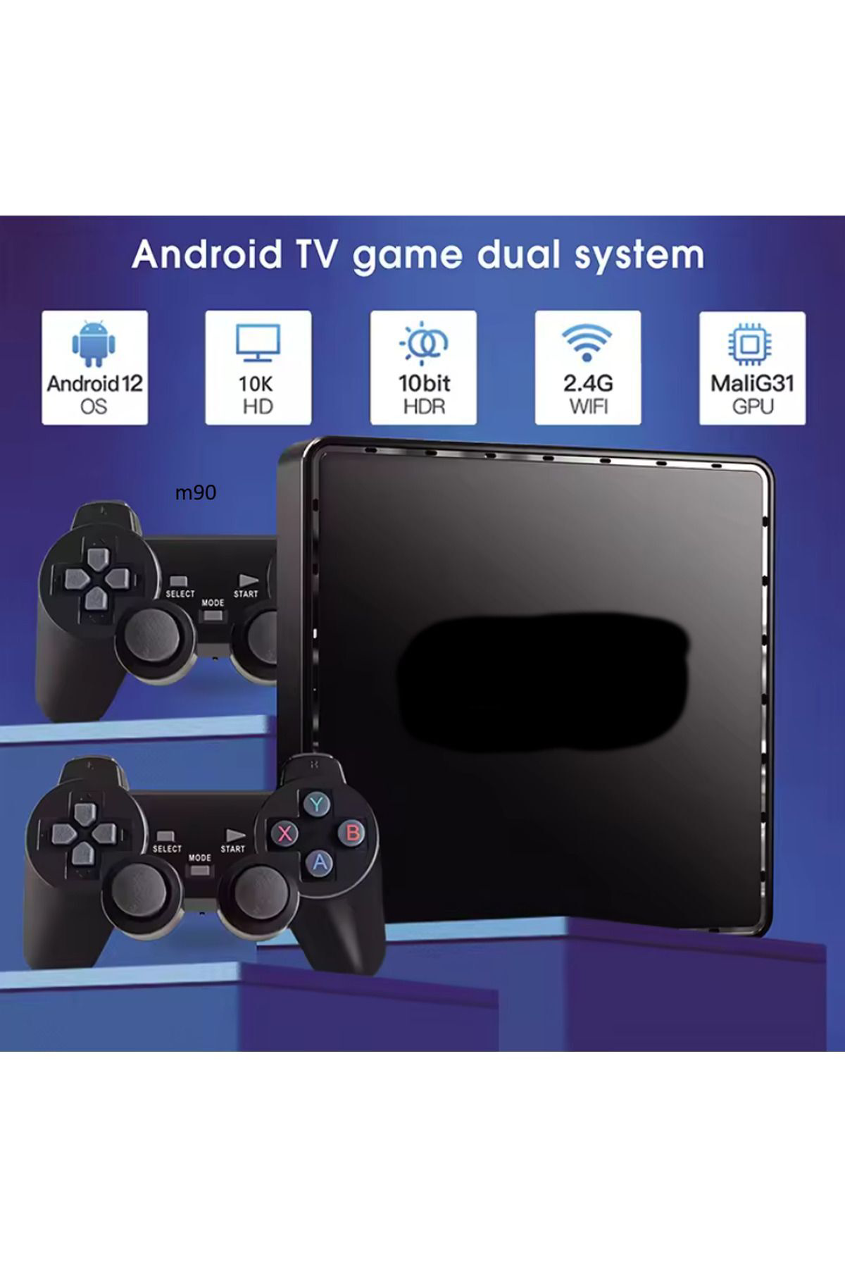 Senalstore M90 Mini Kablosuz 10000+ Oyun Tv/Android Tv Uyumlu 2.4G Atari Oyu