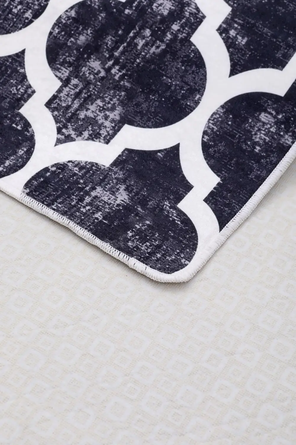 Maça Siyah Dijital Ikili Banyo Paspası Klozet Takımı Antibakteriy