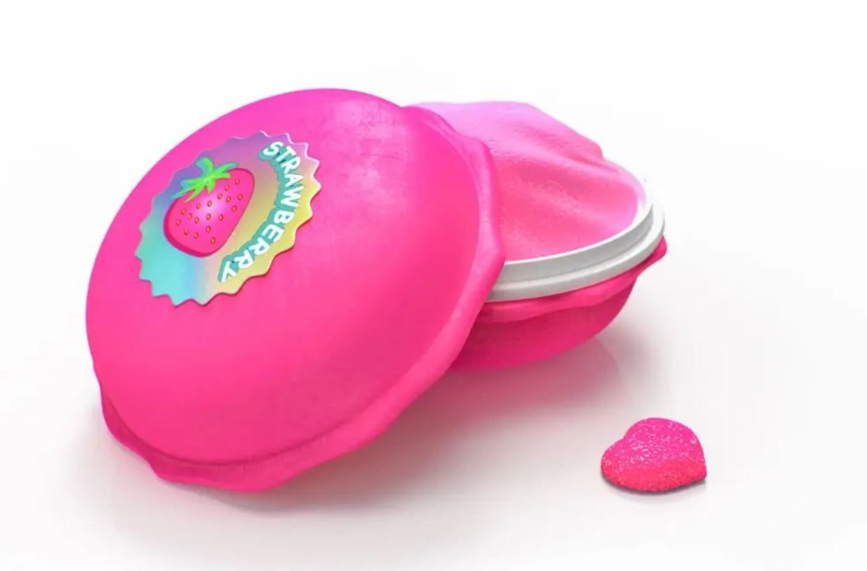 Macaron Kutuda Marshmallow Çilek Slime Macaron Kutuda Marshmallow Çilek Slime