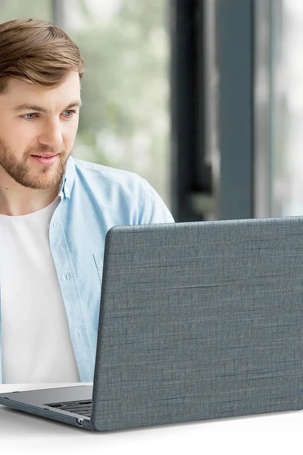 Macbook Air 13.6 Macbook Kumaş Kapak - Gri