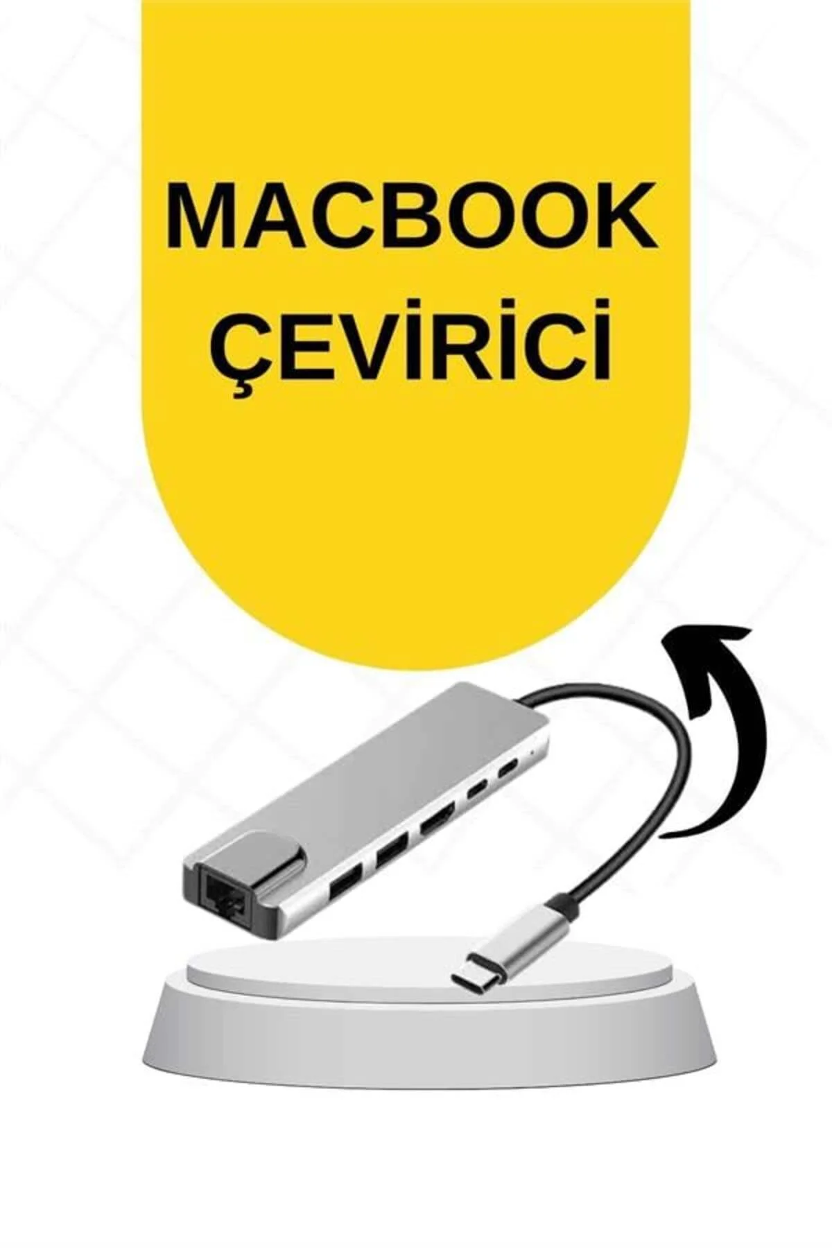 Macbook Pro/Air Uyumlu Usb Type-C 8 In 1 Hub Dönüştürücü Çevirici Çoklayıcı Usb Hdmı Micro Sd 8 Giri Macbook Pro/Air Uyumlu Usb Type-C 8 In 1 Hub Dönüştürücü Çevirici Çoklayıcı Usb Hdmı Micro Sd 8 Giri - Görsel 2