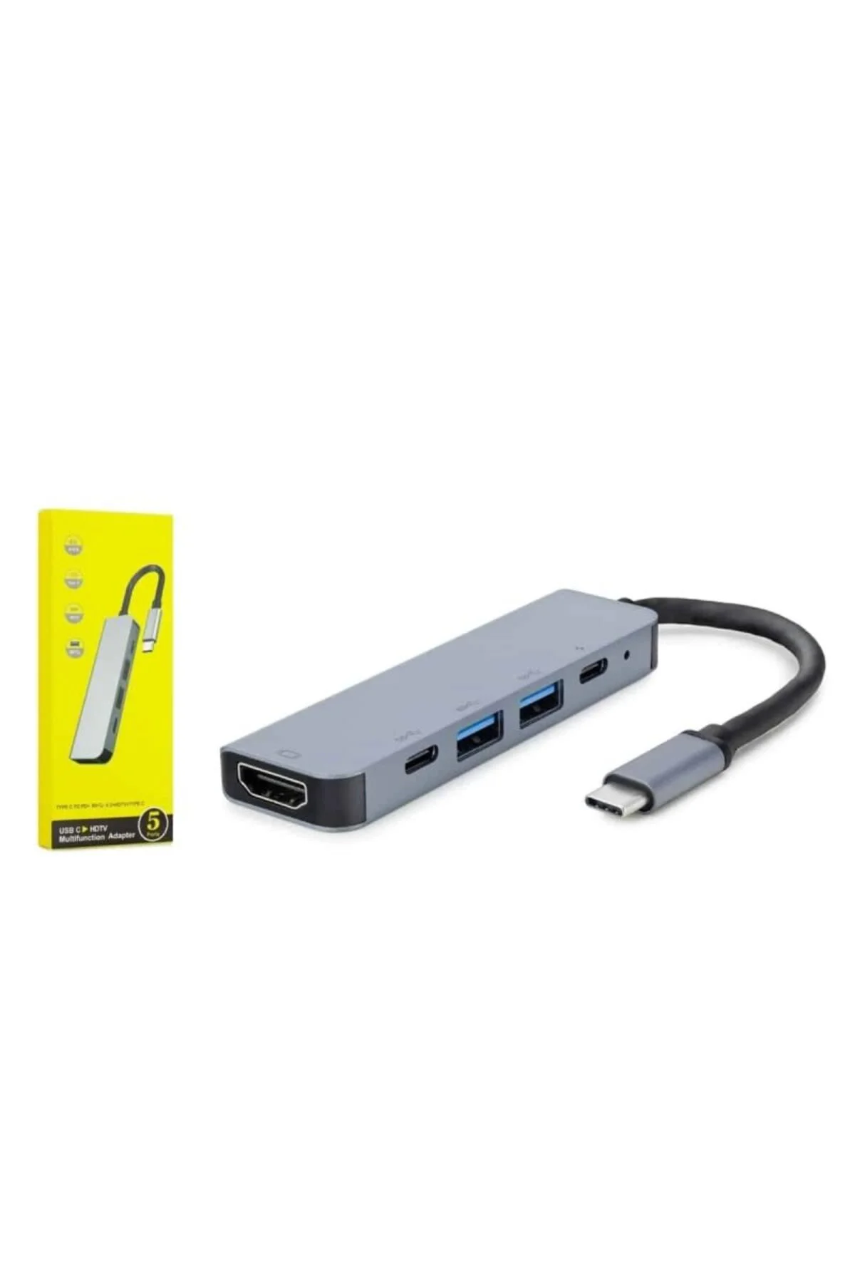 Macbook Pro/air Uyumlu Usb Type-c 8 In 1 Hub Dönüştürücü Çevirici Çoklayıcı Usb Hdmı Micro Sd 8 Girişli
