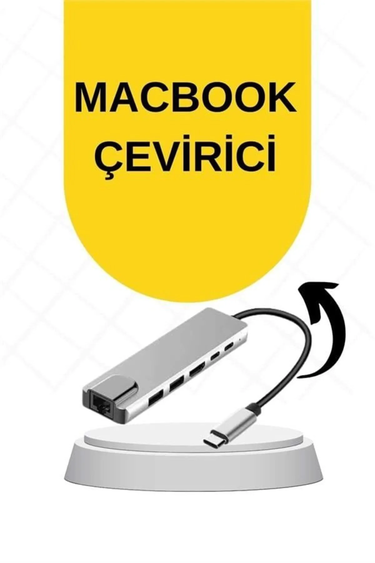 Macbook Pro/air Uyumlu Usb Type-c 8 In 1 Hub Dönüştürücü Çevirici Çoklayıcı Usb Hdmı Micro Sd 8 Girişli