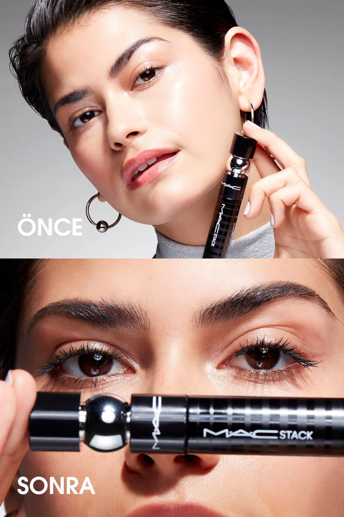 Macstack Siyah Maskara Mega Fırça 12ml - Kıvırma, Uzunluk ve Haci