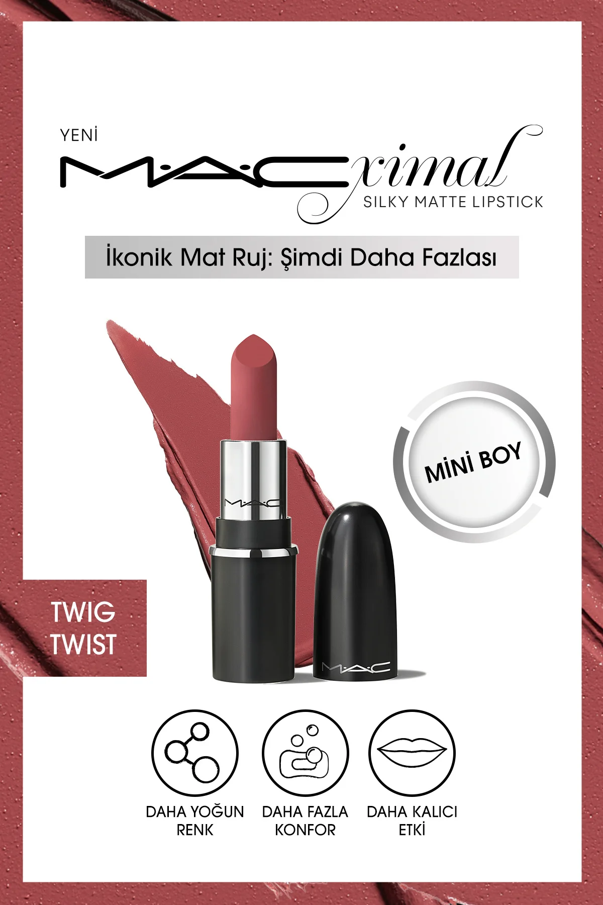 MACximal Mini Mac Silky Matte Lipstick - Twig Twist 1.7g
