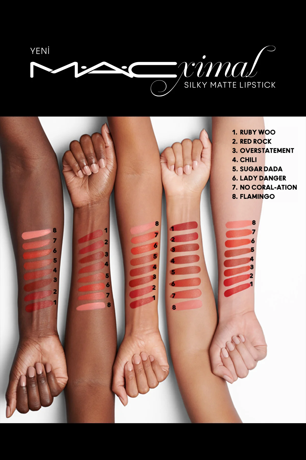 M·A·CXIMAL Silky Matte Lipstick Nemlendirme Etkili Yoğun Renk Sağ