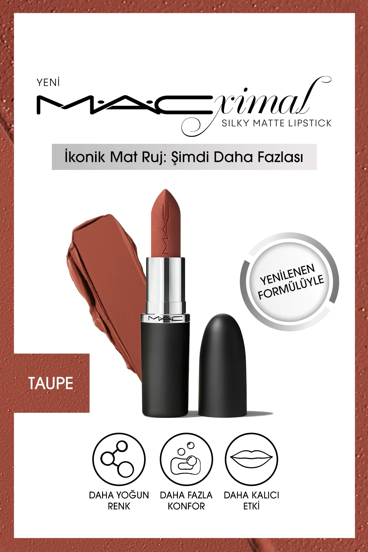 M·A·CXIMAL Silky Matte Lipstick ( Taupe ) Nemlendirme Etkili Yoğu