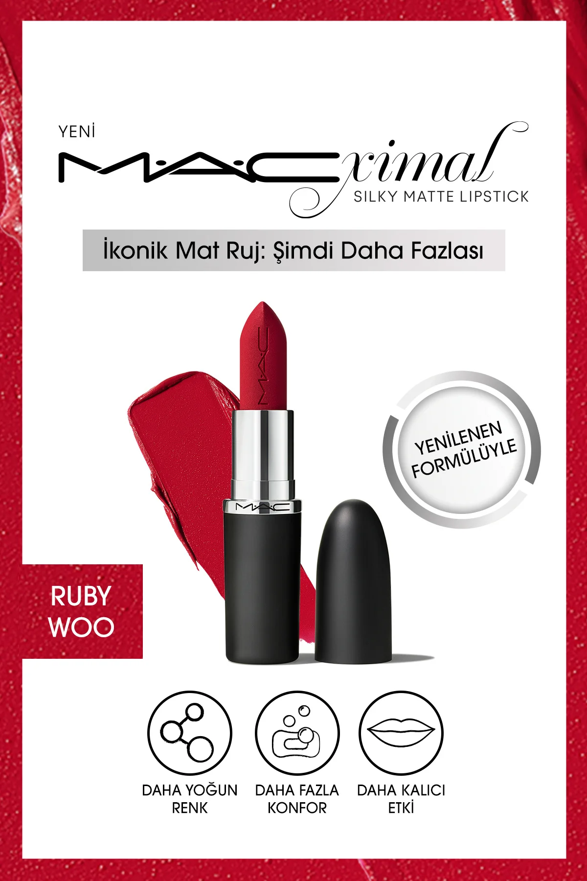 M·A·CXIMAL Silky Matte Lipstick Nemlendirme Etkili Yoğun Renk Sağ