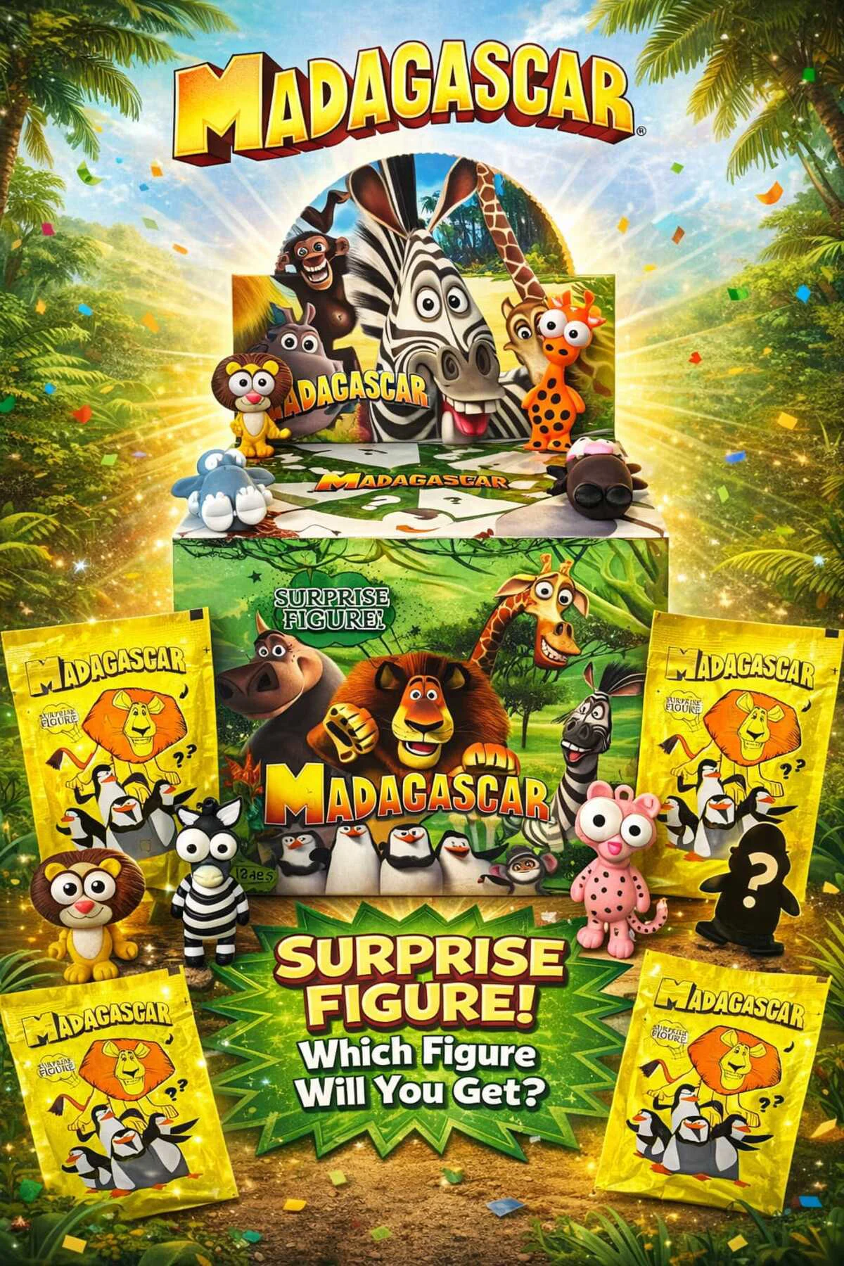 MADAGASCAR Hediyelik Fiğür Paket 1 Adet