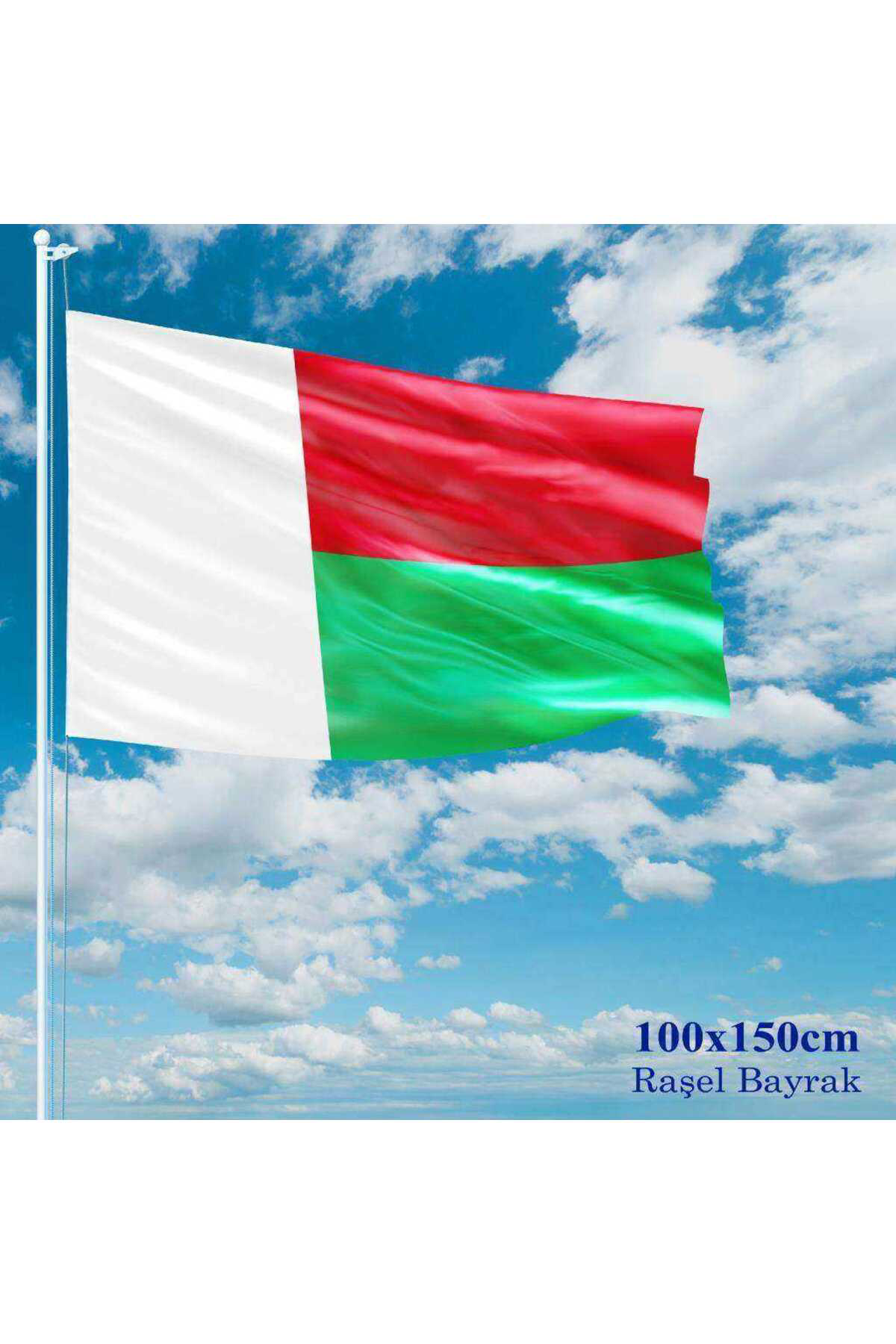 Madagaskar Bayrağı - 100x150 cm (1 metre x 1,5 metre) - Raşel Kum