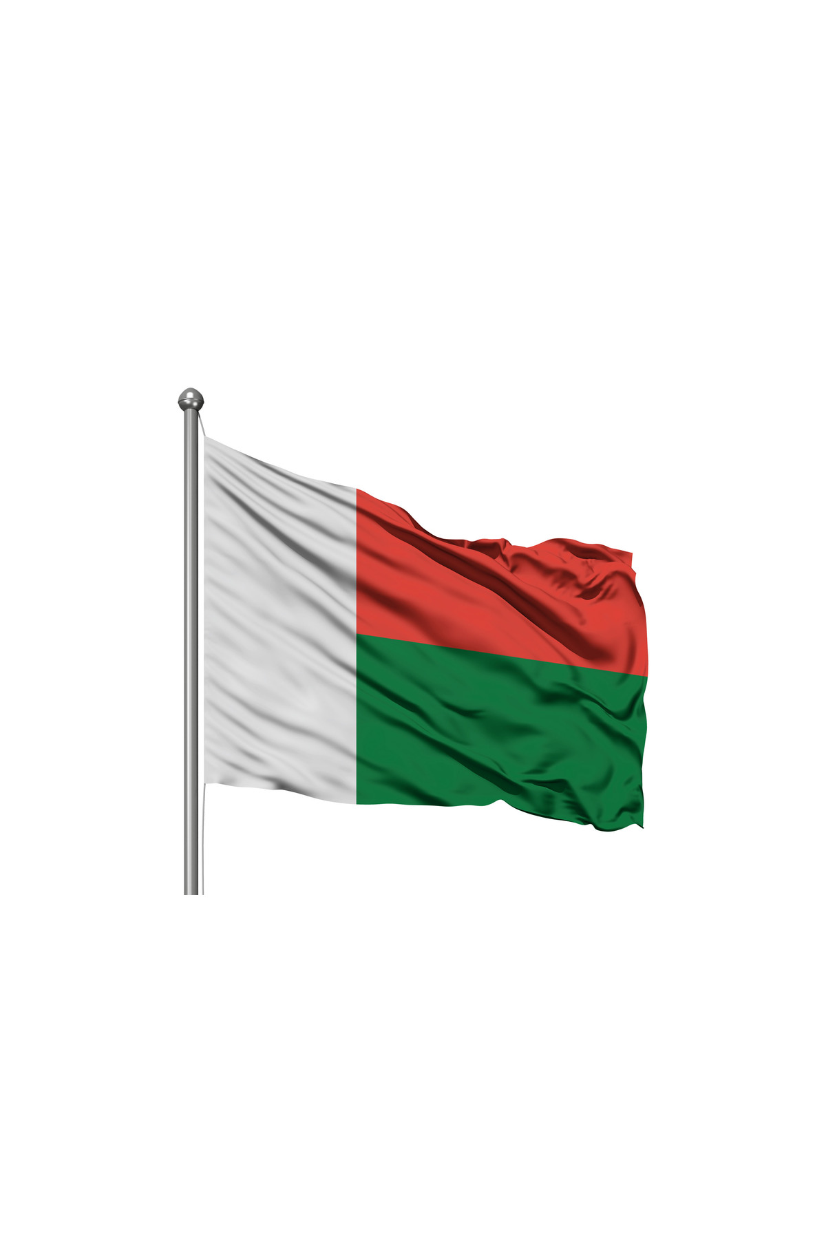 Madagaskar Devleti Bayrağı - Premium Raşel Kumaş 600x900cm