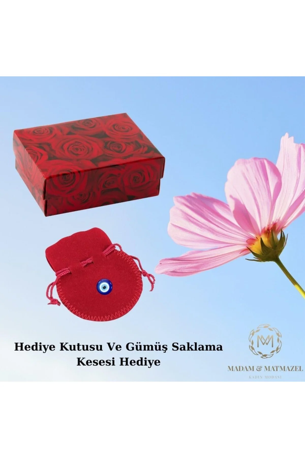 Madam Matmazel Kar Tanesi Gümüş Kadın Kolye, 925 Ayar Gerçek Gümüş, Anne, Kız, Arkadaş, H