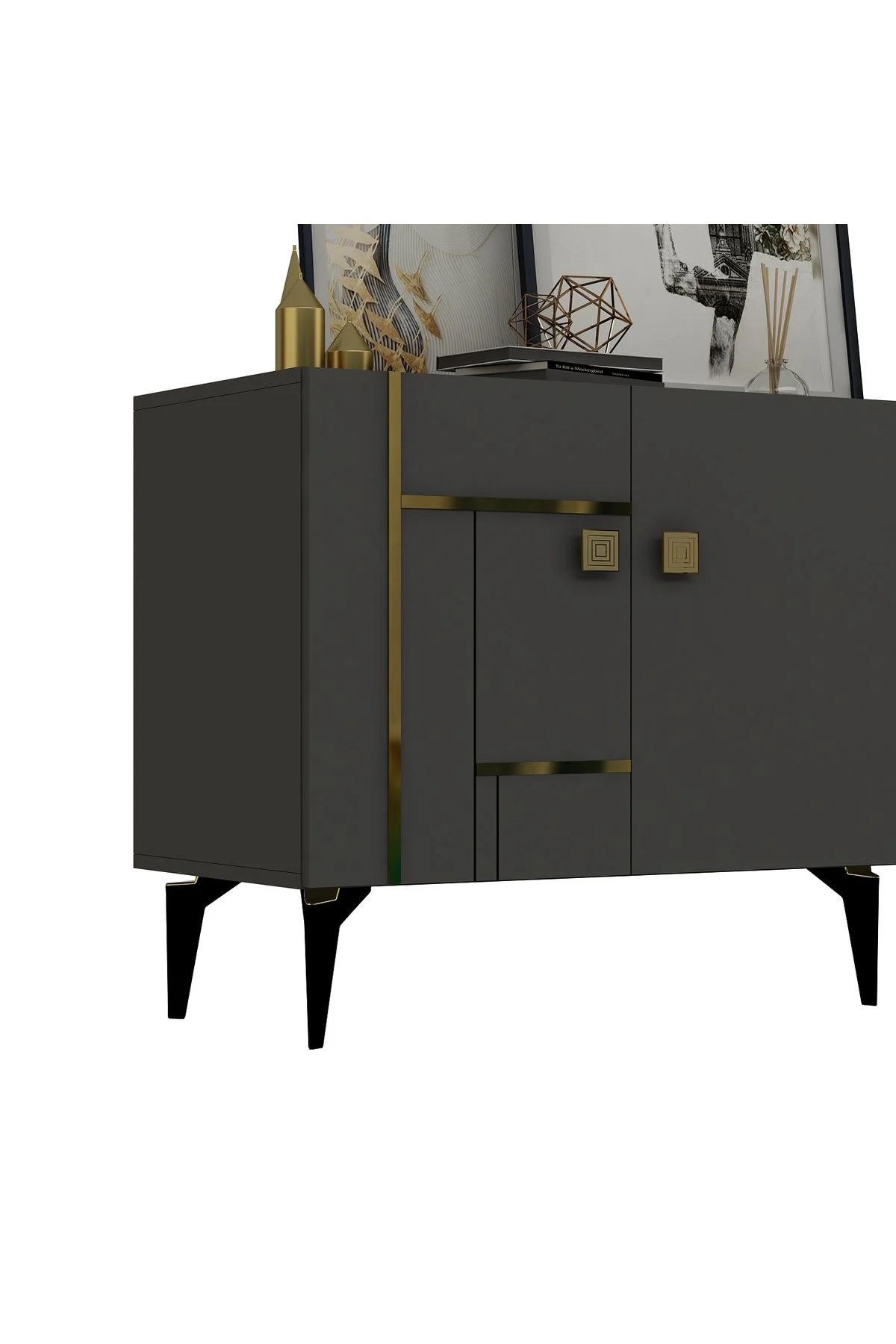 MADDERA KONSOL ANTRASİT-ALTIN