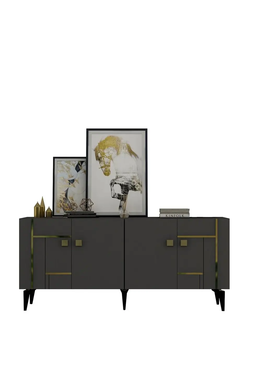 MADDERA KONSOL ANTRASİT-ALTIN