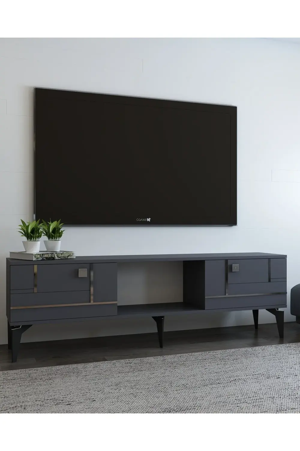 MADERACT TV SEHPASI BEYAZ-ALTIN