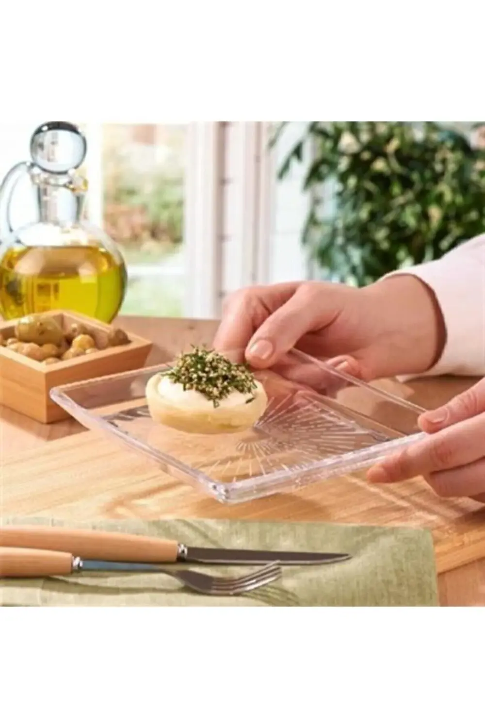 Madlen Kare Tatlı Tabağı 2li