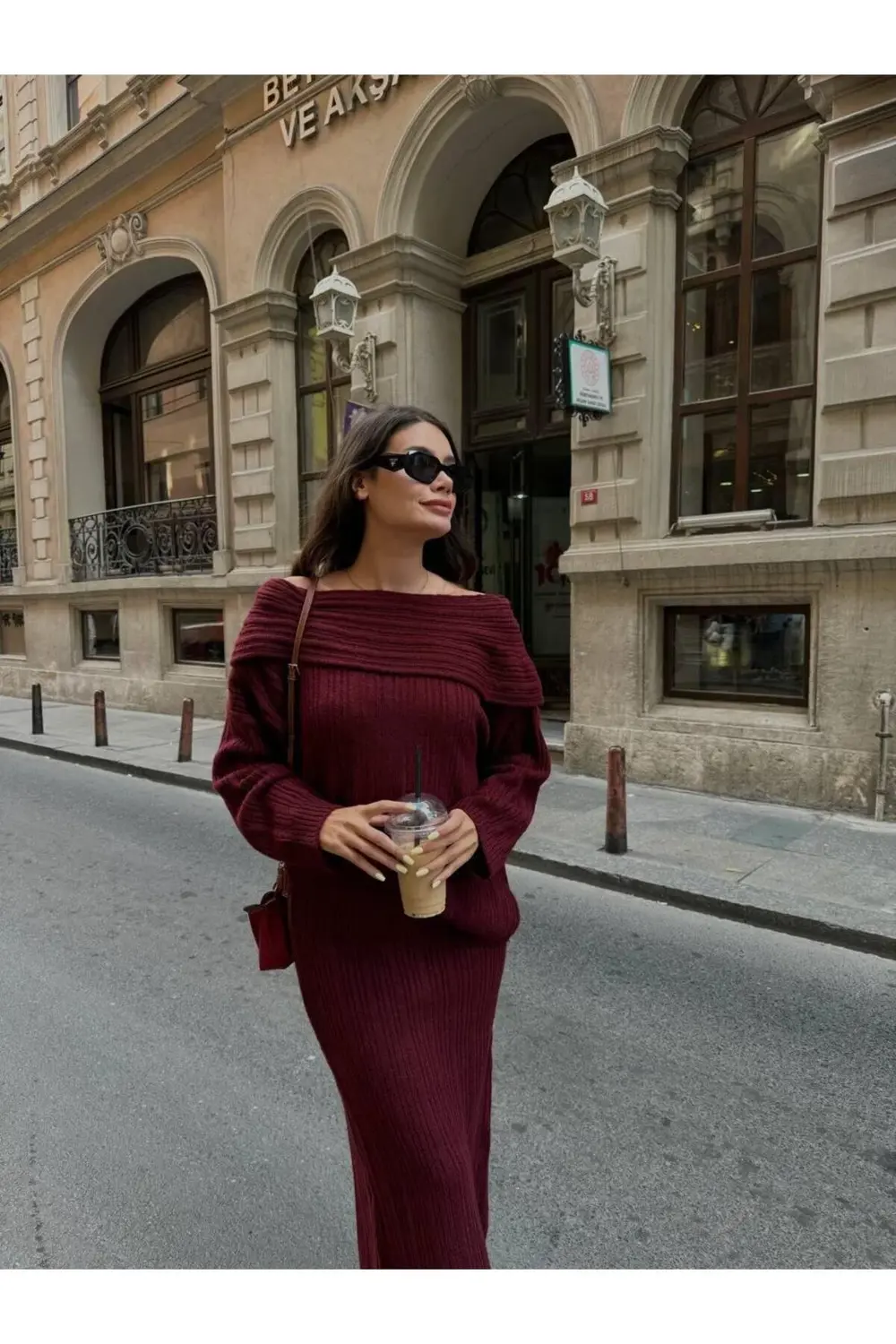 MADONNA YAKA KADIN TRİKO UZUN ETEKLİ TAKIM