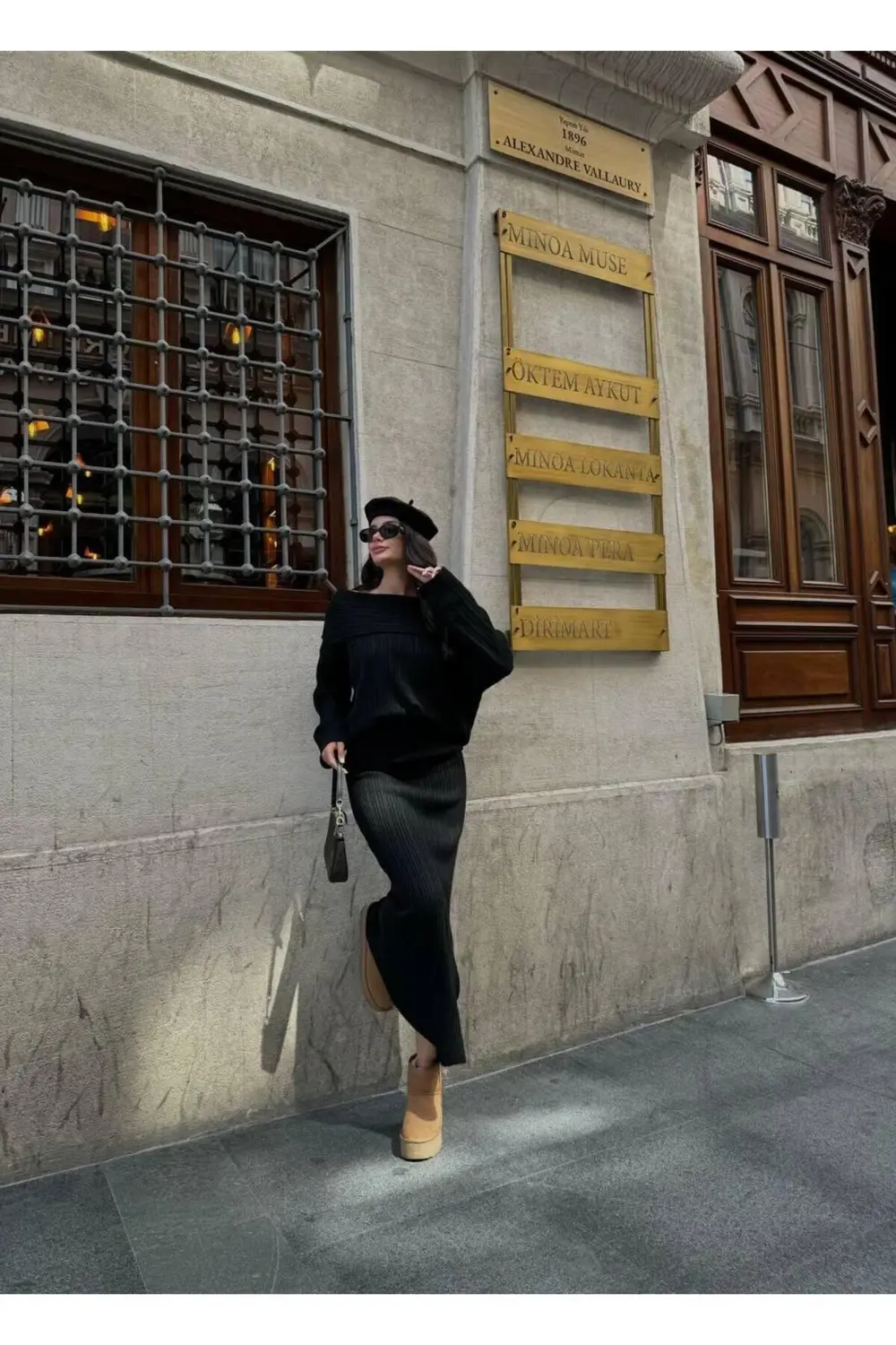 MADONNA YAKA KADIN TRİKO UZUN ETEKLİ TAKIM