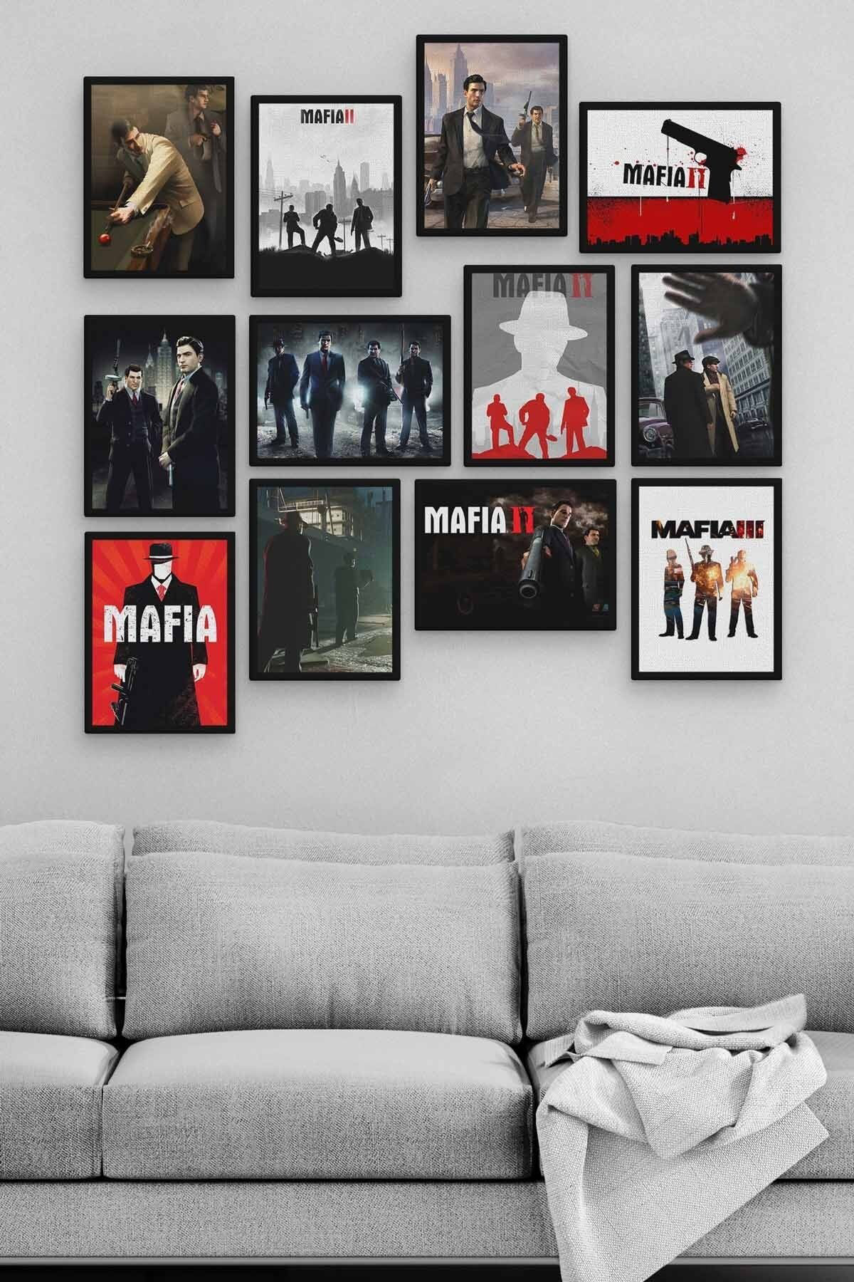 Mafia 12 Parça Ahşap Mdf Tablo Zlltb366