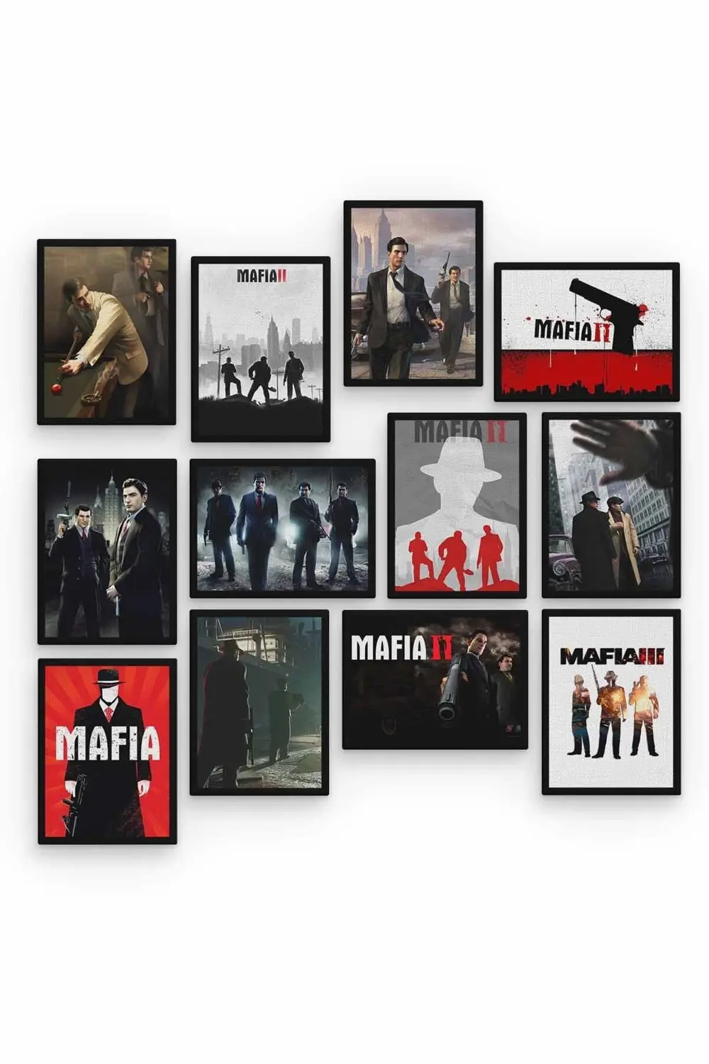 Mafia 12 Parça Ahşap Mdf Tablo Zlltb366