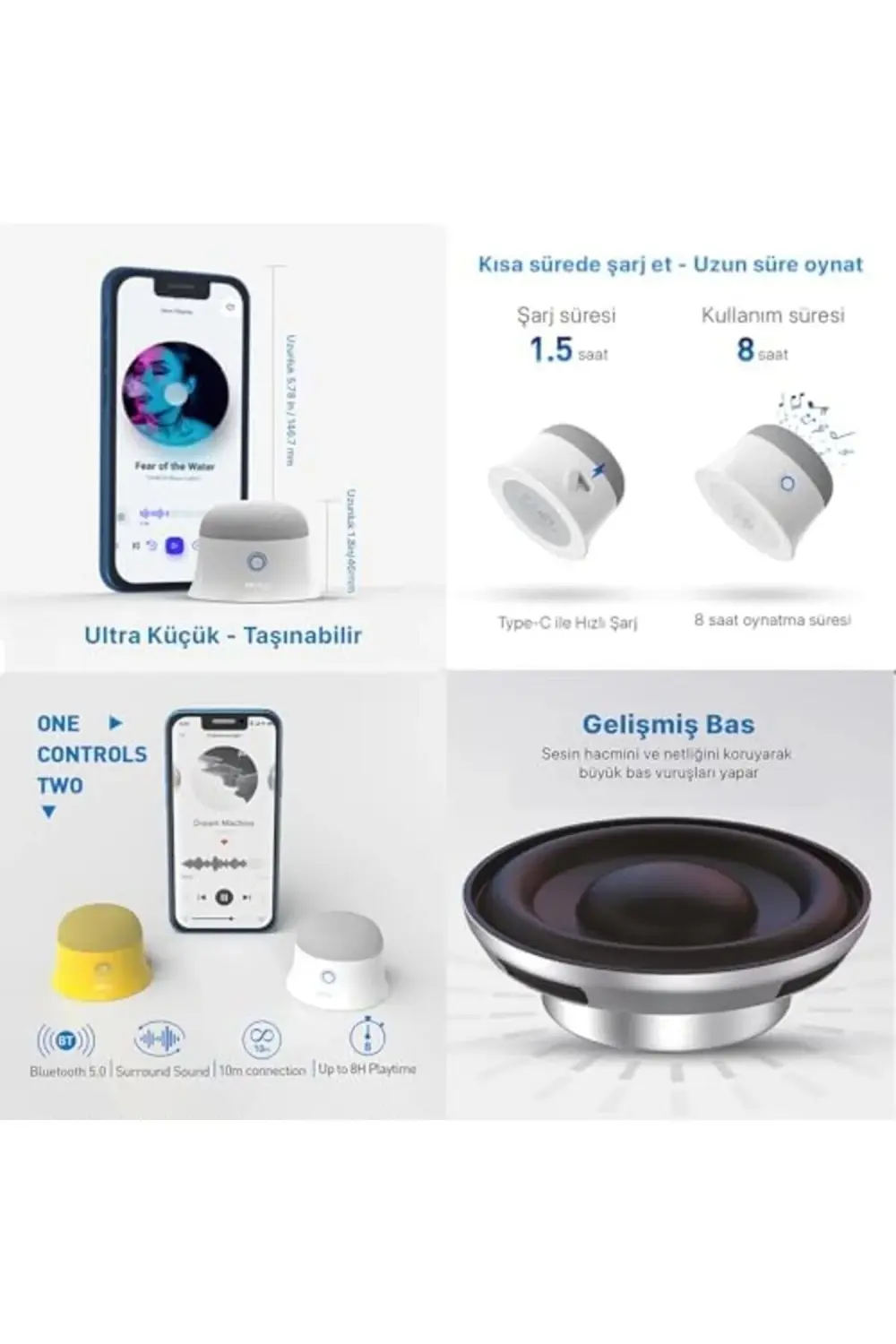 Mag-Soundmate MagSafe Uyumlu Mini Taşınabilir Bluetooth Hoparlör