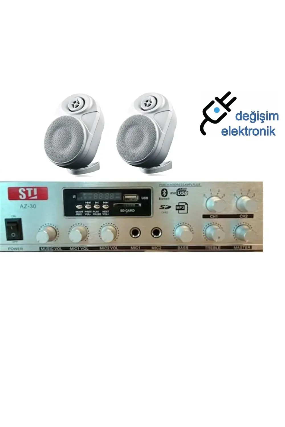 Mağaza Müzik Sistemi Seti Bluetooth Usb Aux