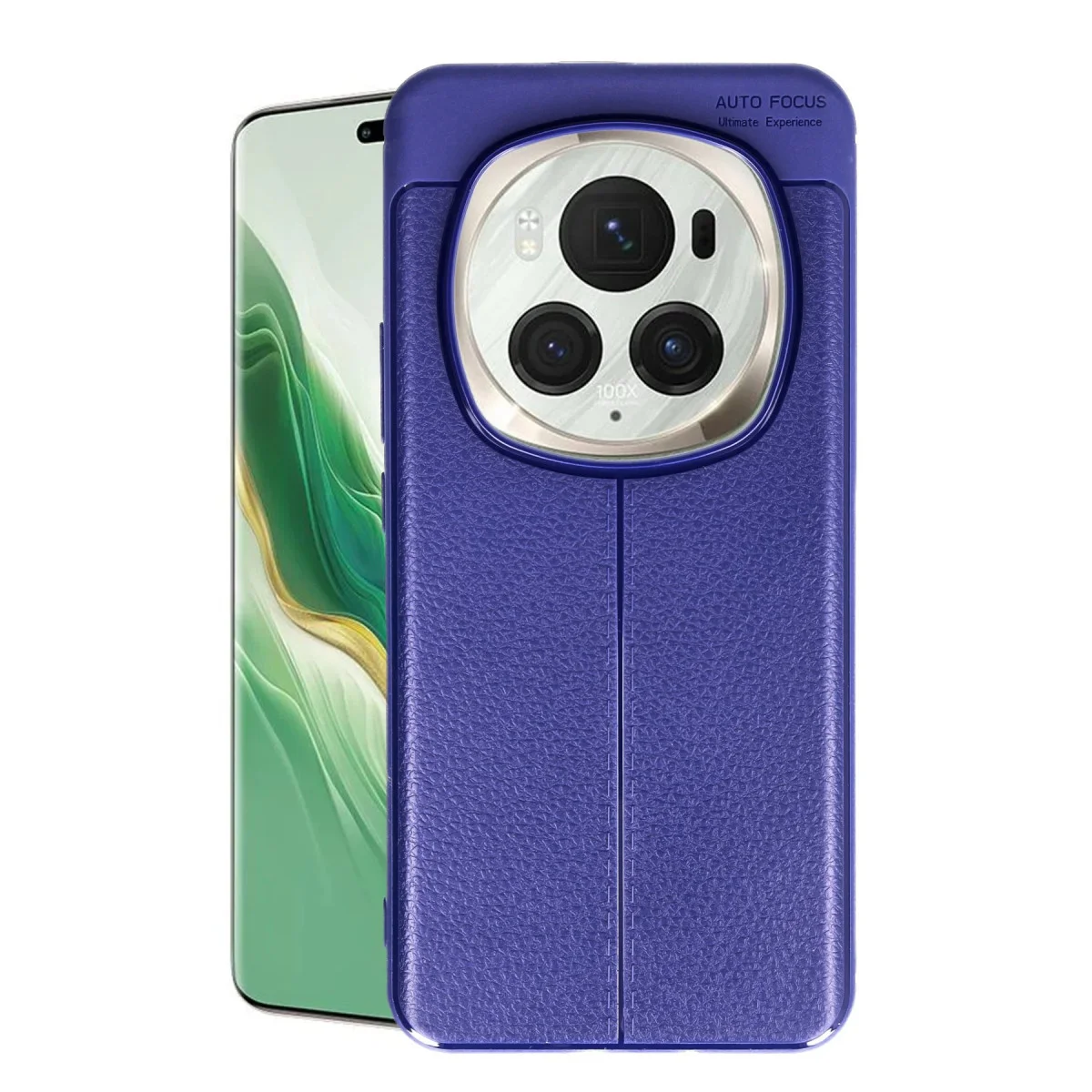 Magic 6 Pro Kılıf Auto Focus Kapak - Deri Dokulu Lacivert