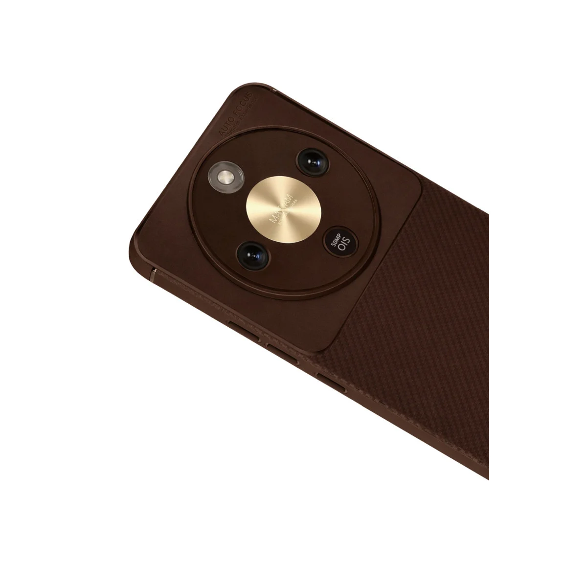 Magic 8 Lite Auto Focus Karbon Kapak - Kahverengi Cep Telefonu Kılıfı