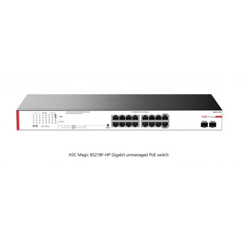 Magic BS218F-HP, 18 Port, GigaBit, 16 Port PoE, 225W, 2 Port GigaBit Uplink, +2 Port GigaBit SFP, Metal Kasa, Yönetilemez, Rack Mount Switch Magic BS218F-HP, 18 Port, GigaBit, 16 Port PoE, 225W, 2 Port GigaBit Uplink, +2 Port GigaBit SFP, Metal Kasa, Yönetilemez, Rack Mount Switch