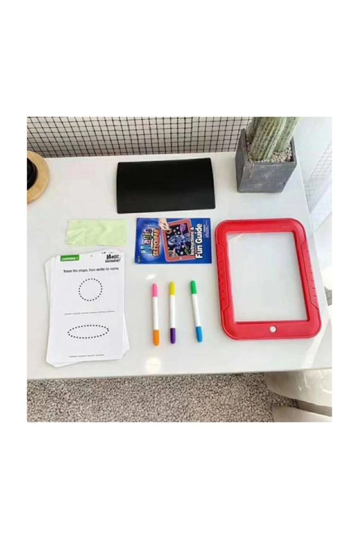 Magic Pad Çocuk Eğitici Sihirli Işıklı Kalemli Öğretici Pili Pad - Görsel 4