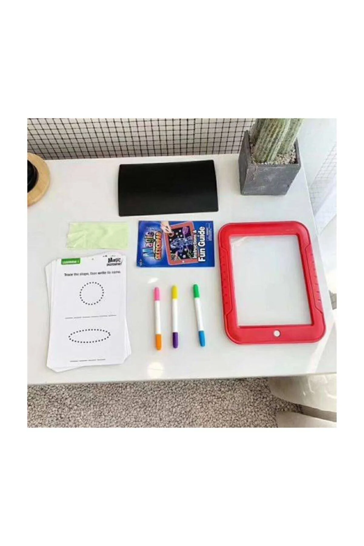 Magic Pad Çuk Eğitici Sihirli Işıklı Kalemli Öğretici Pili Pad