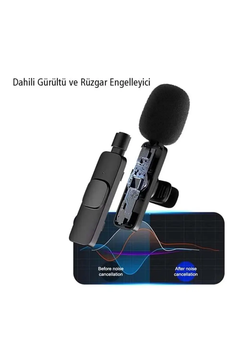 Magicvoice K8 Kablosuz Type-c Vlogger Yaka Mikrofonu (ANDROİD, GO