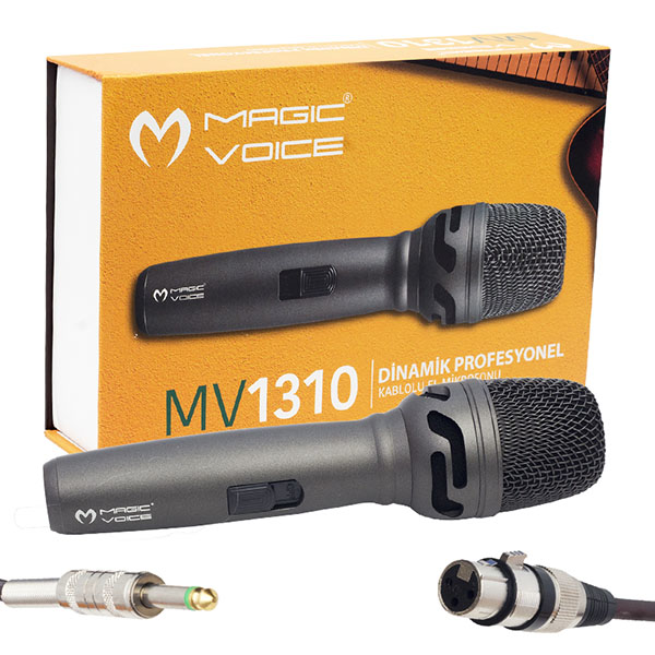 MAGICVOICE MV-1310 DİNAMİK PROFESSIONAL KABLOLU EL MİKROFONU (5 M