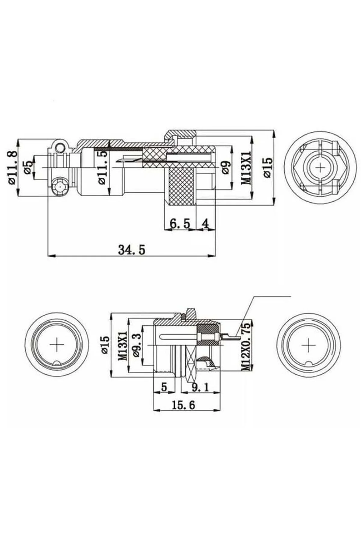 Magicvoice MV-29494 Dişi 4 Pinli Mini Mayk Fiş