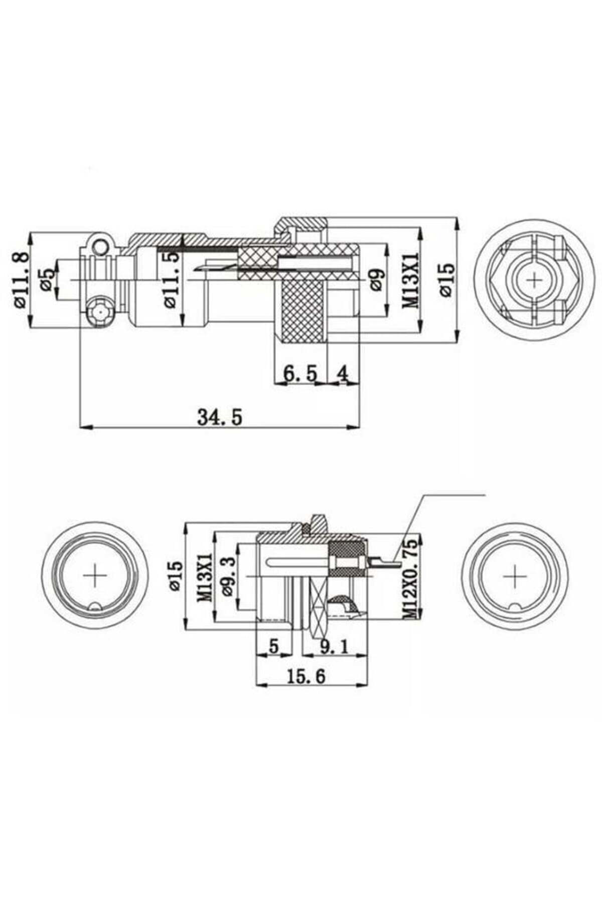 Magicvoice MV-29494 Dişi 4 Pinli Mini Mayk Fiş