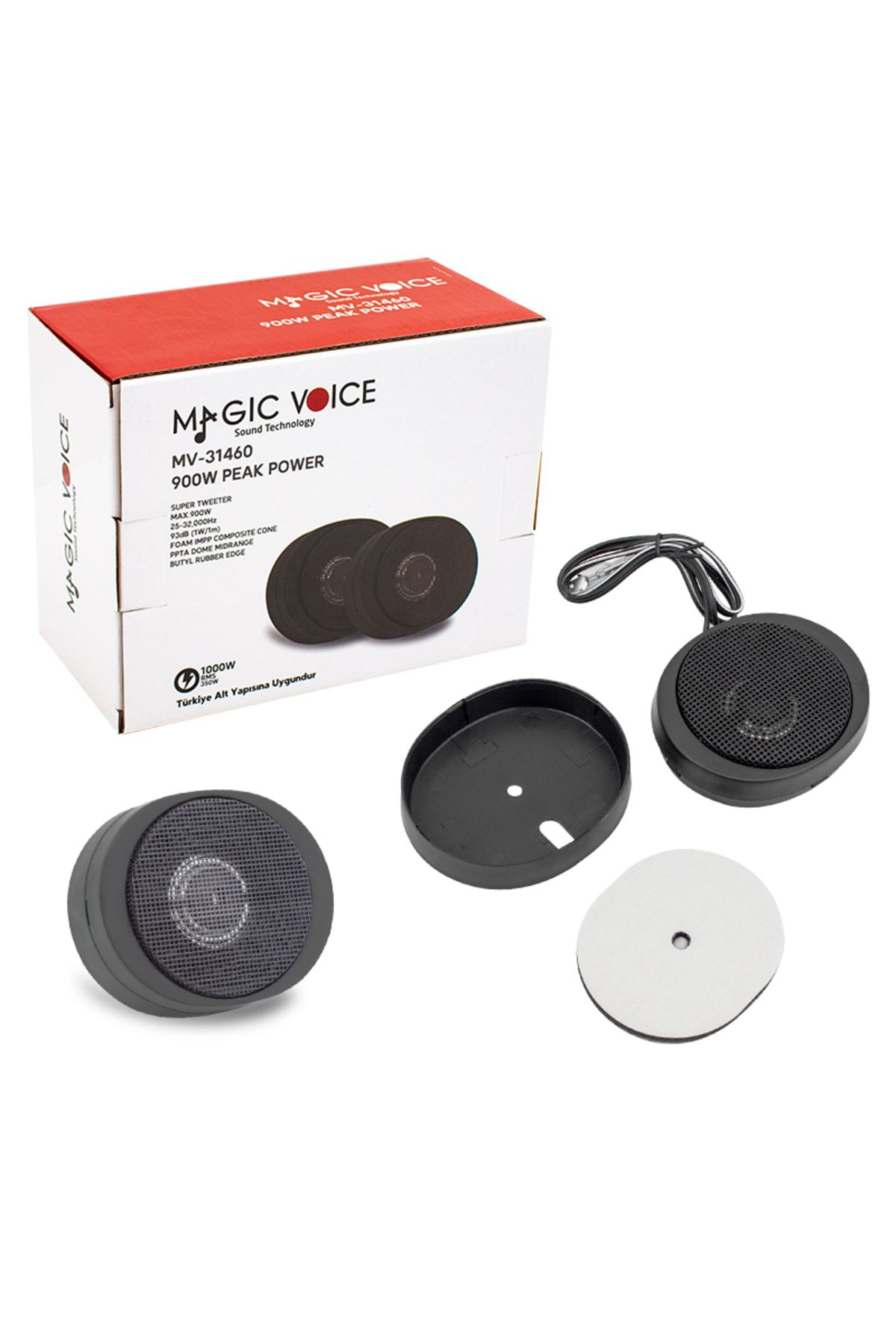 Ok Aksesuar Magicvoice Mv-31460 900W Peak Power Rms:350W Dome Oto Tweeter  Go