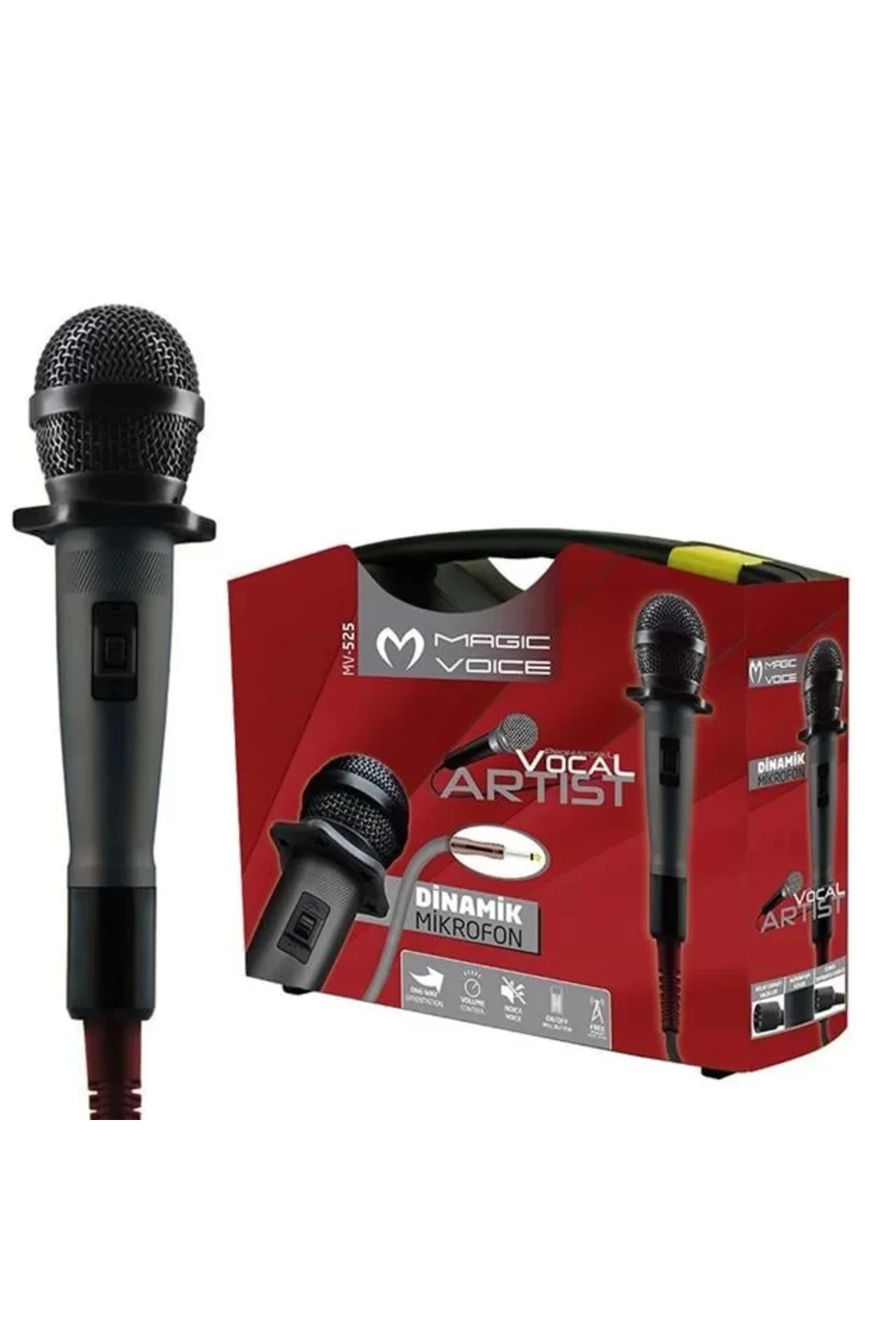 Magicvoice Mv-525 Dinamik Profesyonel 4.5 Metre Kablolu El Mikrof