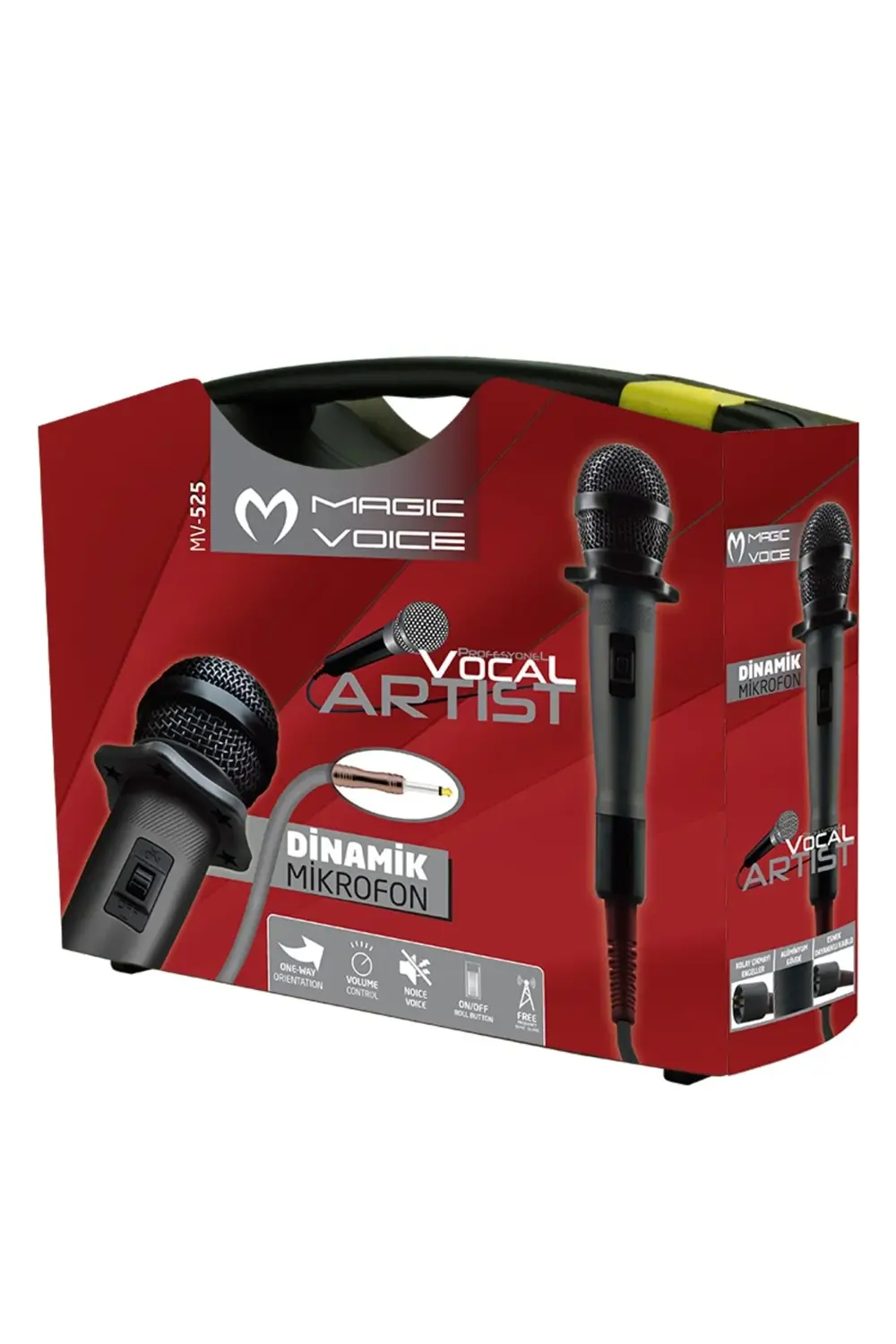 MAGICVOICE MV-525 DİNAMİK PROFESSIONAL KABLOLU EL MİKROFONU ( 4.5