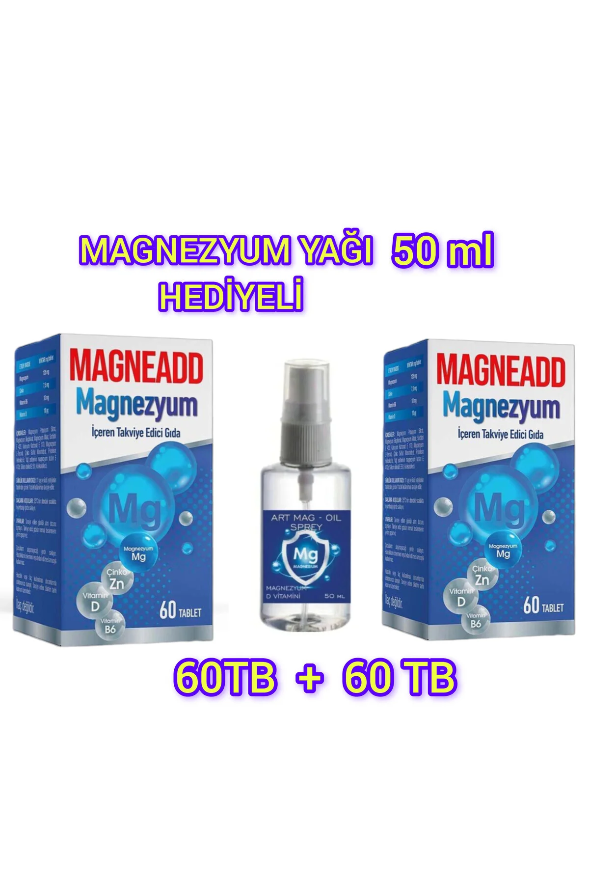 MAGNEAADD MAGNEZYUM COMPLEX 60TB (2 ADET)