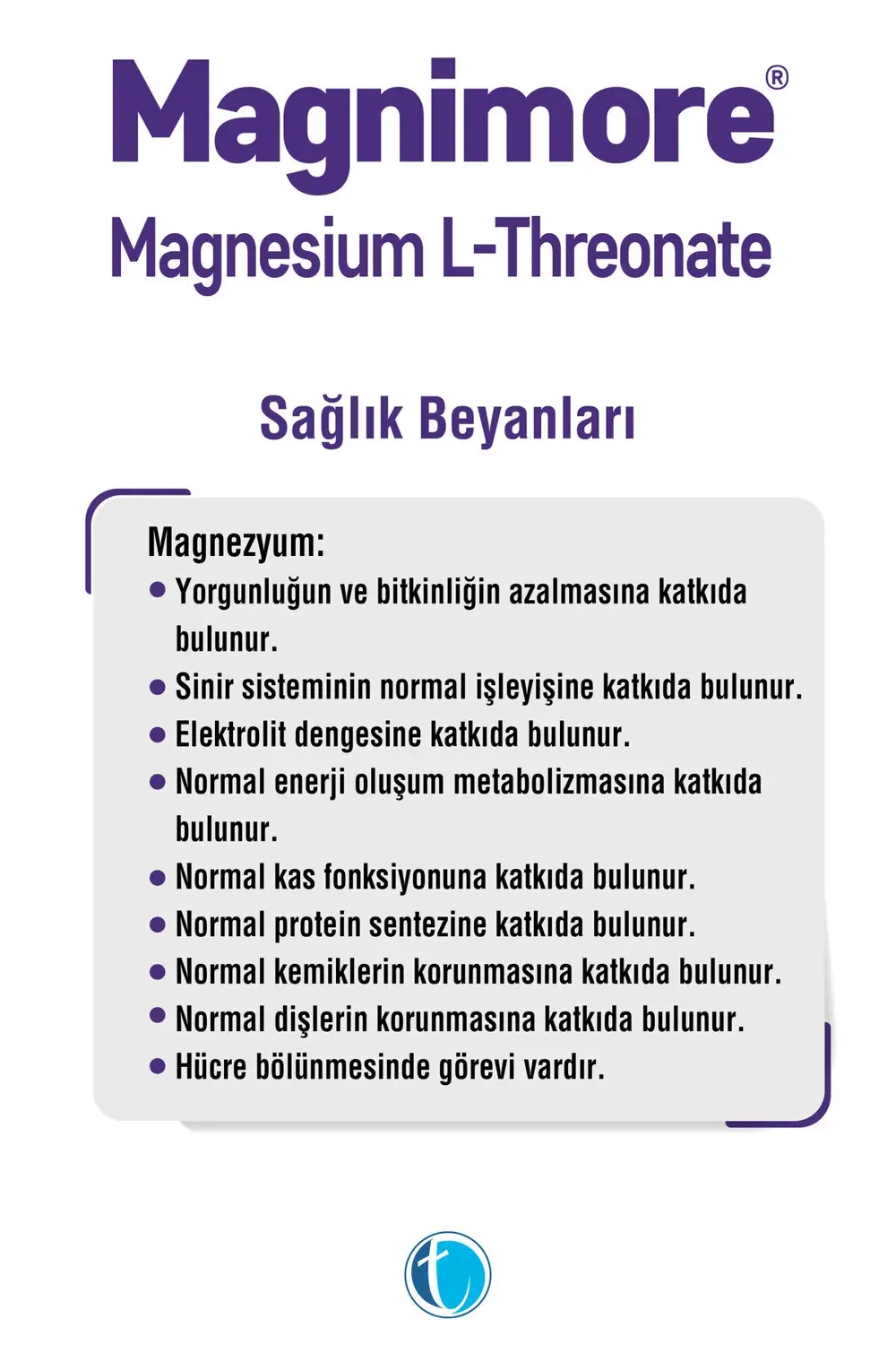 Magnesium L-threonate 60 Bitkisel Kapsül Magnezyum L-treonat
