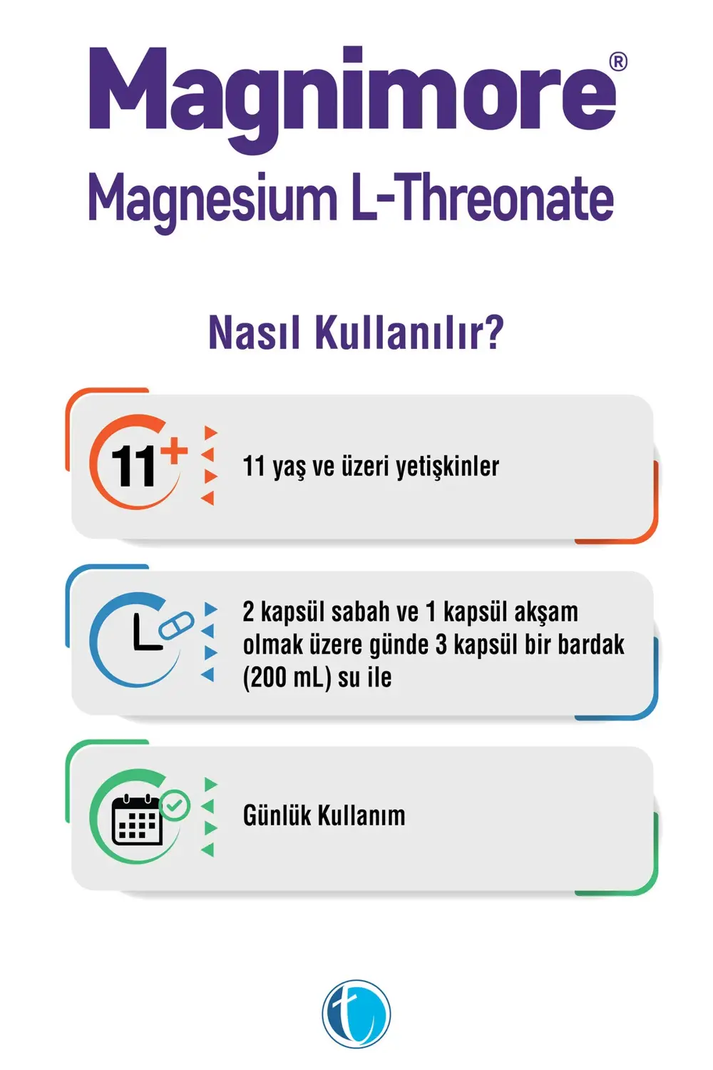 Magnesium L-threonate 60 Bitkisel Kapsül Magnezyum L-treonat