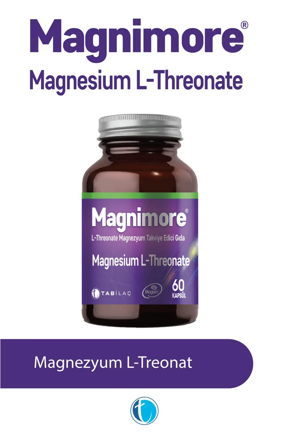 Magnesium L-threonate 60 Bitkisel Kapsül Magnezyum L-treonat